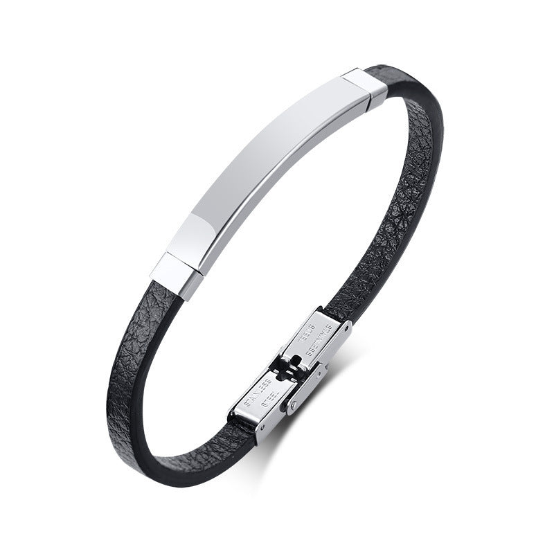 European And American DIY Custom-made Bracelets With Drawings And Stainless Steel Heart-shaped Bracelets